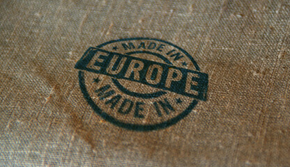 Made in Europe EU stamp and stamping