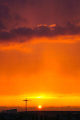 red and orange sun set on the open sky