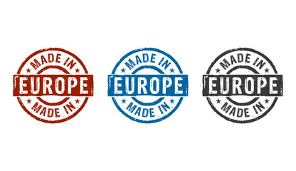 Made in Europe EU stamp and stamping