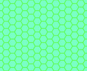 Green honeycomb mosaic. Green hexagon tiles background. Seamless vector illustration. Print for wrapping, web, fabric, surface, wrapping, scrapbooking, etc. 