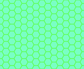 Green honeycomb mosaic. Green hexagon tiles background. Seamless vector illustration. Print for wrapping, web, fabric, surface, wrapping, scrapbooking, etc. 