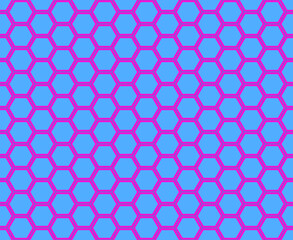 Blue honeycomb mosaic. Seamless vector illustration. 