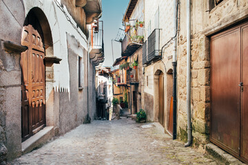 Village of miranda del castanar in province of Salamanca, Spain.