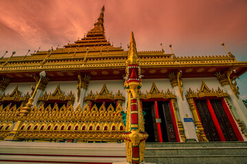 Background of the major tourist attractions in Khon Kaen (Phra Mahathat Kaen Nakhon) is a large...