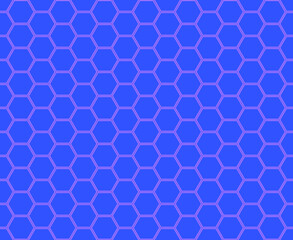 Obraz na płótnie Canvas Blue honeycomb mosaic. Seamless vector illustration. 