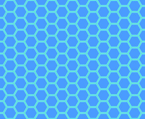 Blue honeycomb mosaic. Seamless vector illustration. 