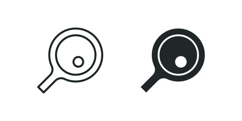 vector illustration of ping-pong with ball icon. sport, game, fun, activity sign symbol for web site and mobile app. vector eps10