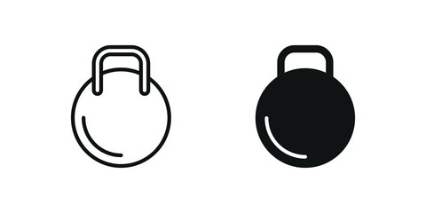 vector illustration of kettlebell icon. sport, fit, fitness, gym, health, weight symbol sign for web site and mobile app