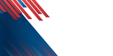 Obraz premium Red white and blue abstract background vector with blank space for text. 