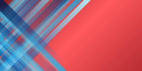 Modern red blue abstract background with stylish line square suit for presentation design 