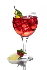 Cocktail on white background