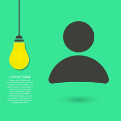 Human vector icon , lorem ipsum Flat design