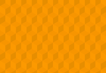 Orange background with 3d squares. Seamless vector Illustration. Geometric design for web, print for wrapping, fabric, poster, etc. 