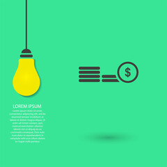 Coins vector icon , lorem ipsum Flat design