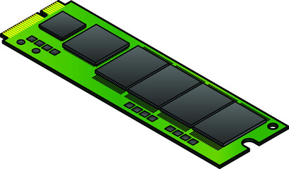 An mSATA solid state drive (SSD) for installing inside laptops and other devices.
