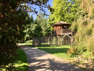 Chalet en bois surélevé