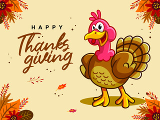 thanksgiving country mascot cartoon