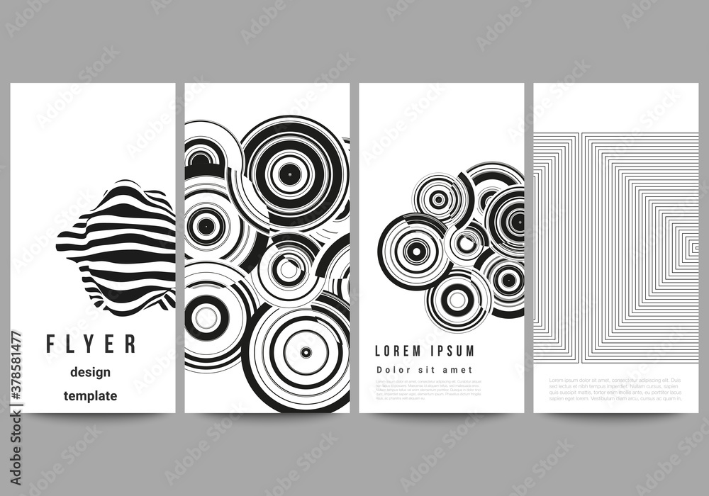 Aufkleber the minimalistic vector illustration of the editable layout of flyer, banner design templates. trend