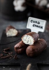 Cottage cheese bars with poppy seeds 