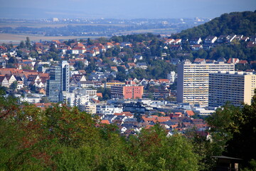 Obraz premium Blick auf die Stadt Leonberg im Landkreis Böblingen