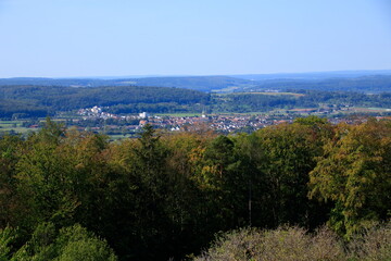 Fototapeta na wymiar Blick auf den Ort Renningen im Landkreis Böblingen