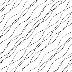 Black and white abstract geometric seamless pattern