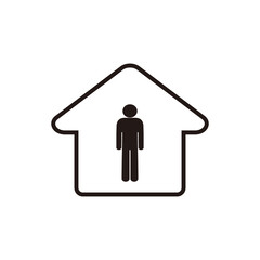 stay at home icon illustration symbol
