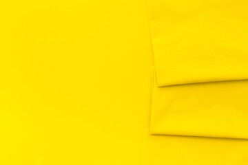 Fabric top view with textile texture, copy space