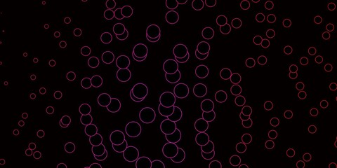 Dark Pink vector background with spots. Glitter abstract illustration with colorful drops. Pattern for websites.