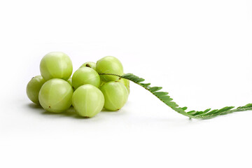 Isolated Indian gooseberry in white background
