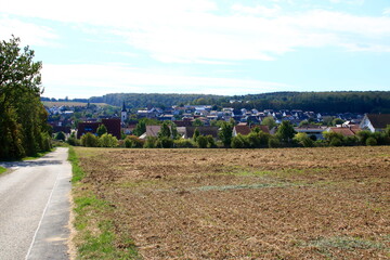 Blick auf den Ort Wiernsheim im Landkreis Pforzheim