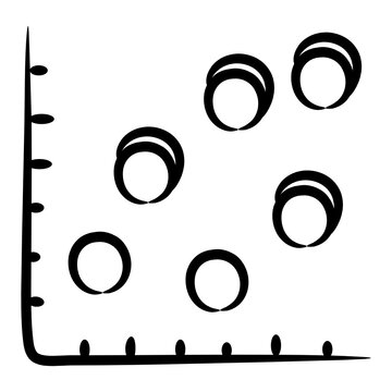 
Doodle icon of  bubble chart, data analysis
