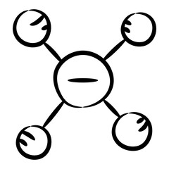 
Hand drawn vector design of nodes network icon
