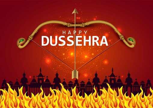 happy dussehra Indian festival. vector illustration