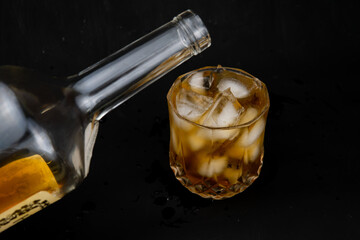 cola drink with ice