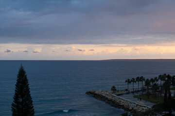 Coucher de soleil plage de limassol