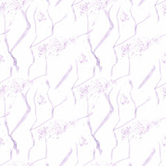 Watercolour Cherry Blossom Tree. Seamless Apple 