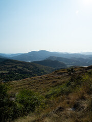 Landscape, green hills near the coast of Bilbao