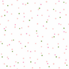 Seamless pattern with scattered small round spots. Simple vector illustration.