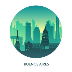 Obraz premium Buenos Aires, Argentina famous city scape view.