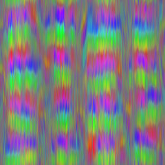 Seamless techno glitch RGB monitor noise rainbow. High quality illustration. Repeat pattern neon spectrum. Futuristic bad signal computer screen failure. Red green and blue distortion blur effect.