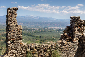 Outdoors museum Mystras. The medieval city in Greece, near town Sparta.