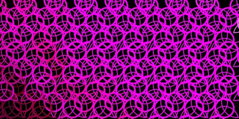 Dark Pink vector backdrop with mystery symbols.