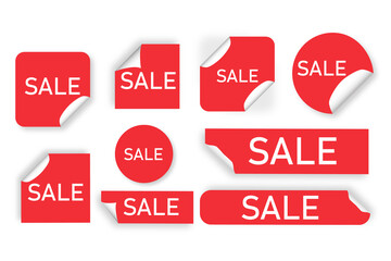 Price tags, red banners. Best choice tags, vector red labels. 3d Labels And Badges. Vector illustration EPS10