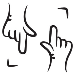 
Hand square angle for photography, hand focus icon
