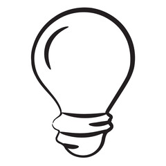 
Doodle line design of idea icon 
