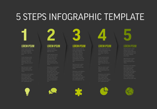 Five Step Process Infographic Template