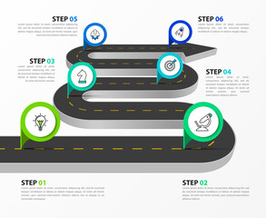 Infographic design template. Creative concept with 6 steps