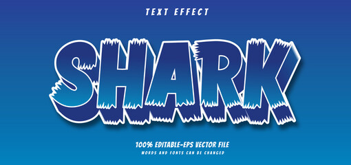 shark text effect editable vector file text design vector