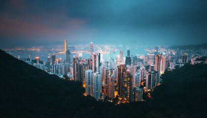 Hong kong from the Victoria peak